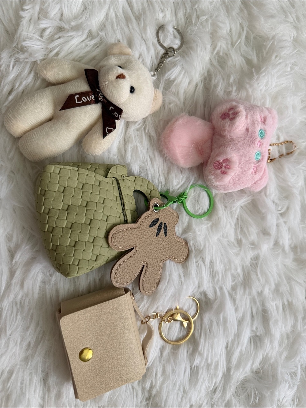 Charms for bags.